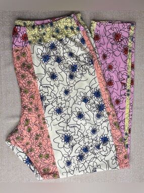 Lily Multi-Color Floral Wide-Leg Pants ~ Size 1X